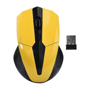 Lyla 2.4 G High Precision Wireless Optical Mouse Receiver Win/Mac/Android Yellow